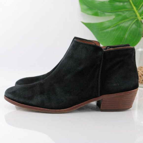 Sam Edelman Womens Petty Boot Size 9.5 Black Suede Bootie Block Heel Boho Comfy - Picture 7 of 11